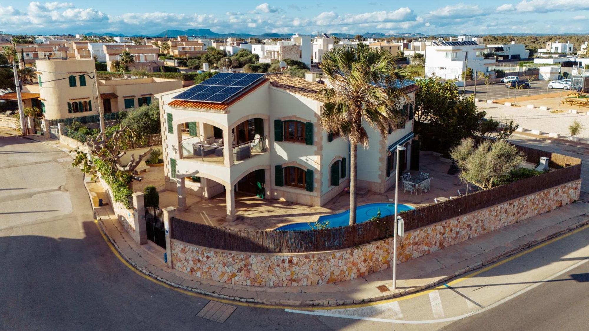 Mallorca Finca Haus Mit Pool Direkt Am Meer Es Trenc, Bootstour Moeglich Sa Ràpita Kültér fotó